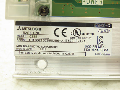 Mitsubishi Electric Q02CPU Melsec PLC Backplane Rack Power Supply CPU 8 Slot