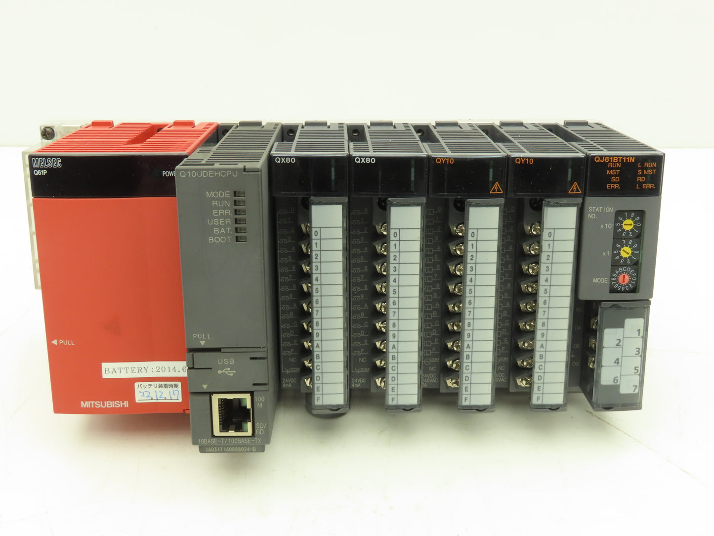 Mitsubishi Electric Q10UDEHCPU Melsec PLC Backplane Rack Power Supply CPU 5 Slot