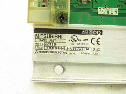 Mitsubishi Electric Q00CPU Melsec PLC Backplane Rack Power Supply CPU 12 Slot