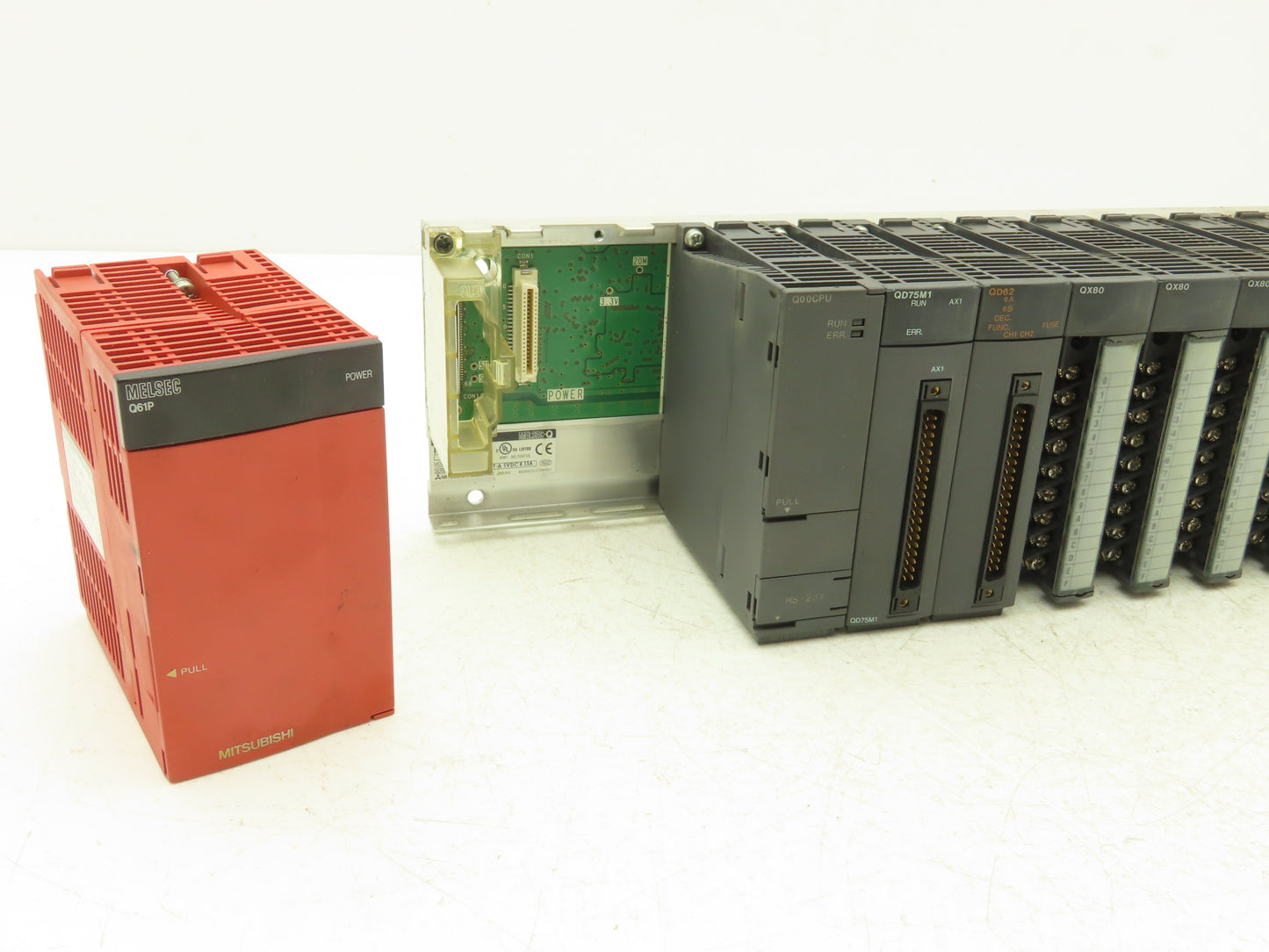 Mitsubishi Electric Q00CPU Melsec PLC Backplane Rack Power Supply CPU 12 Slot