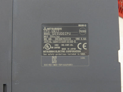 Mitsubishi Electric Q03UDECPU Melsec PLC Backplane Rack Power Supply CPU 12 Slot