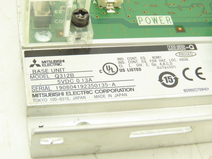 Mitsubishi Electric Q03UDECPU Melsec PLC Backplane Rack Power Supply CPU 12 Slot