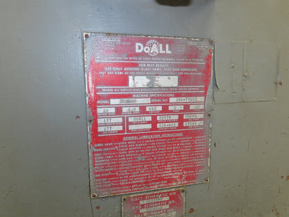 Doall 2612H Contourmatic 26" Vertical Bandsaw 5Hp 230/460V 3Ph Powerfeed