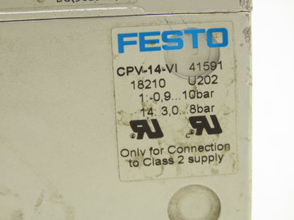 Festo CPV-14-VI 4-Station 14mm Pneumatic Valve Manifold 800l/min G1/8 Ports
