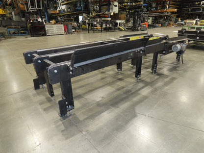 42"x 11' 4" Pallet Drag Chain Conveyor 3-Strand 230/460V 3PH 32FPM 23-26"H