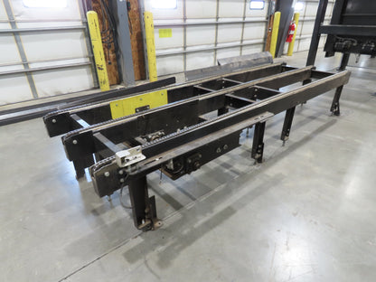 42"x 11' 4" Pallet Drag Chain Conveyor 3-Strand 230/460V 3PH 32FPM 23-26"H