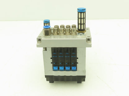 Festo CPV-14-VI 4-Station 14mm Pneumatic Valve Manifold 800l/min G1/8 Ports