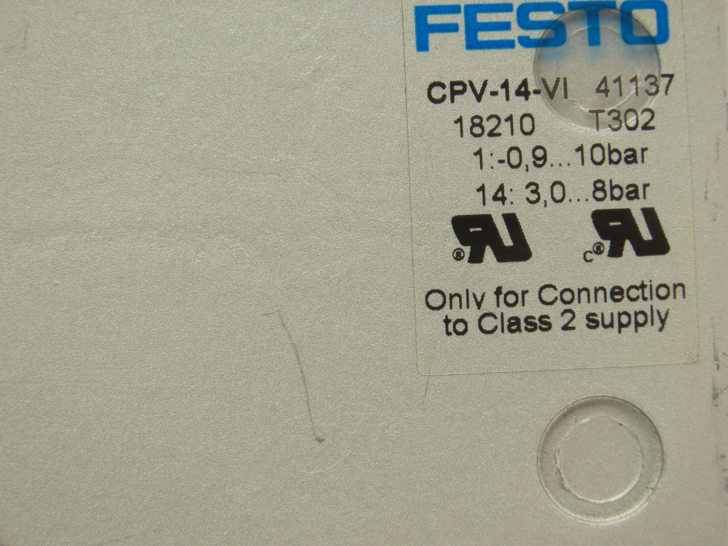 Festo CPV-14-VI 4-Station 14mm Pneumatic Valve Manifold 800l/min G1/8 Ports
