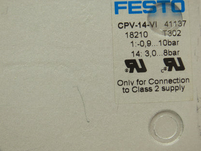Festo CPV-14-VI 4-Station 14mm Pneumatic Valve Manifold 800l/min G1/8 Ports
