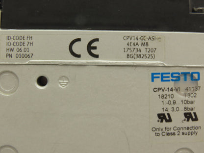 Festo CPV-14-VI 4-Station 14mm Pneumatic Valve Manifold 800l/min G1/8 Ports