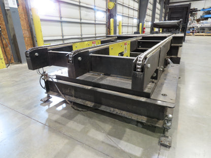 42"x 10' 2" Pallet Chain Conveyor 3-Strand Skid Platform End Section 460V 3PH
