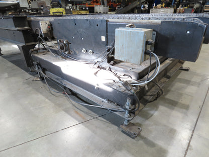 42"x 10' 2" Pallet Chain Conveyor 3-Strand Skid Platform End Section 460V 3PH