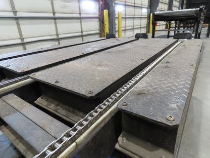42"x 10' 2" Pallet Chain Conveyor 3-Strand Skid Platform End Section 460V 3PH
