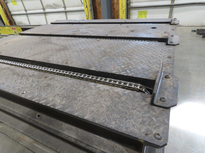 42"x 10' 2" Pallet Chain Conveyor 3-Strand Skid Platform End Section 460V 3PH