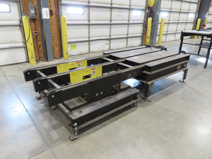 42"x 10' 2" Pallet Chain Conveyor 3-Strand Skid Platform End Section 460V 3PH