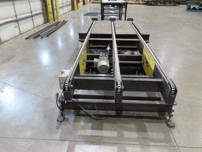42"x 10' 2" Pallet Chain Conveyor 3-Strand Skid Platform End Section 460V 3PH