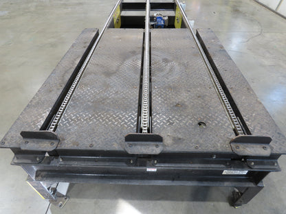 42"x 10' 2" Pallet Chain Conveyor 3-Strand Skid Platform End Section 460V 3PH