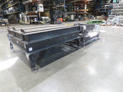 42"x 10' 2" Pallet Chain Conveyor 3-Strand Skid Platform End Section 460V 3PH