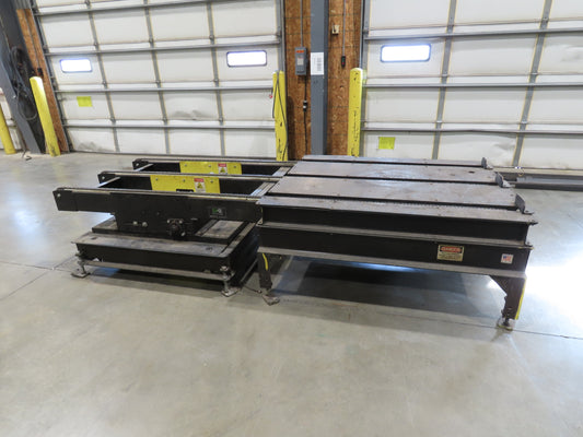 42"x 10' 2" Pallet Chain Conveyor 3-Strand Skid Platform End Section 460V 3PH