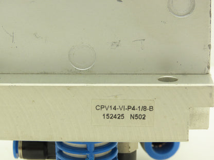 Festo CPV-14-VI 4-Station 14mm Pneumatic Valve Manifold 800l/min G1/8 Ports