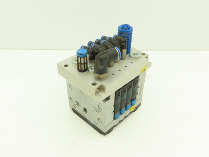 Festo CPV-14-VI 4-Station 14mm Pneumatic Valve Manifold 800l/min G1/8 Ports