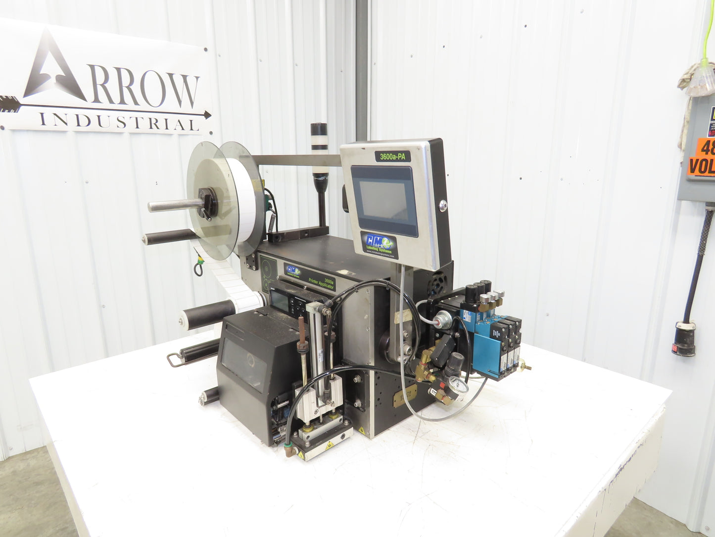 CTM 3600A-S84-EX High Speed Label Applicator SATO Thermal Printer 5" Width