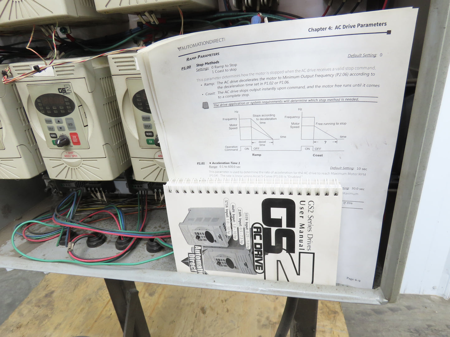 SME Pallet Feeder Conveyor VFD Control Panel Variable Speed Drives 3PH GS2-41P0