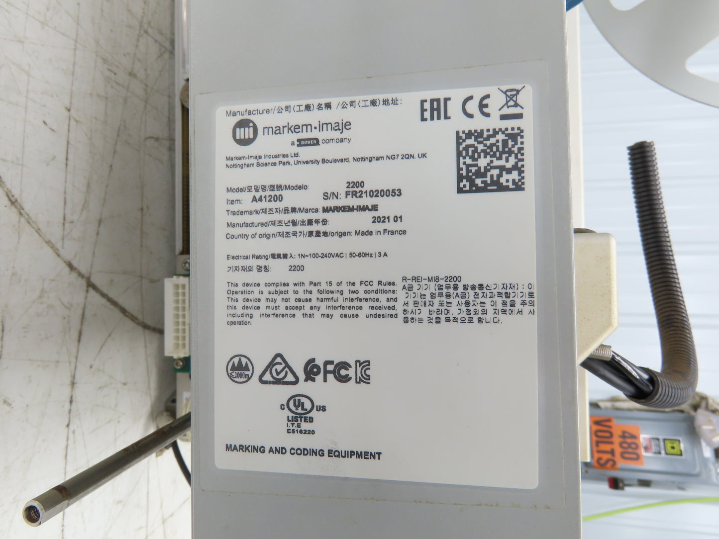 Markem Imaje 2200 High Speed Label Applicator Thermal Printer 5" Width 2021