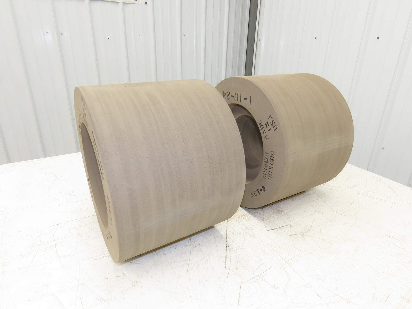 Cel Star A80R2R Centerless Cylindrical Grinding Wheel 14"OD x 20"W x 6"ID Set