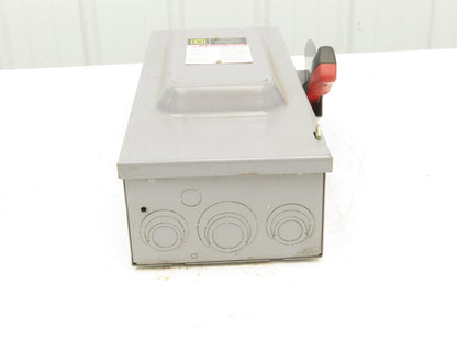 Square D HU363 Safety Disconnect Switch 100 Amp 600V 3 Pole Ph Non-Fusible