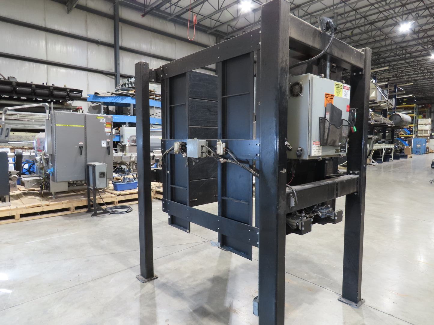 42"W x 48"L Pallet Feeder Dispenser for Robot Palletizer Conveyor 98"H