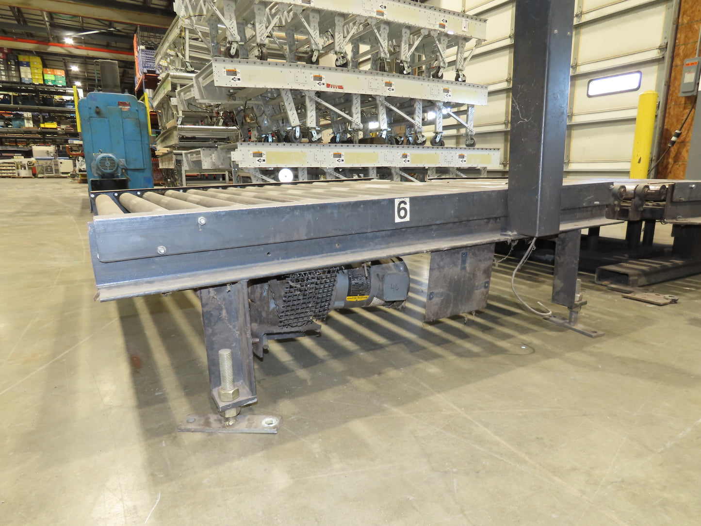 Orion 52"W x 36'L Pallet Conveyor 2.5" Roller with 90° Rotator 3PH Chain Drive