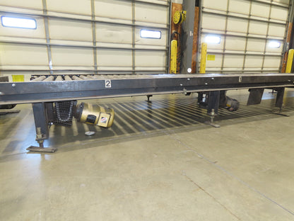 Orion 52"W x 36'L Pallet Conveyor 2.5" Roller with 90° Rotator 3PH Chain Drive