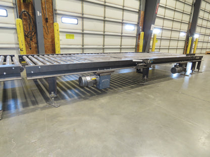 Orion 52"W x 36'L Pallet Conveyor 2.5" Roller with 90° Rotator 3PH Chain Drive