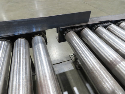 Orion 52"W x 36'L Pallet Conveyor 2.5" Roller with 90° Rotator 3PH Chain Drive