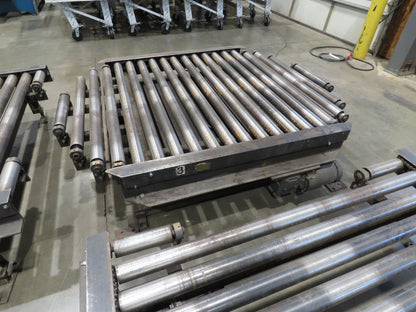 Orion 52"W x 36'L Pallet Conveyor 2.5" Roller with 90° Rotator 3PH Chain Drive