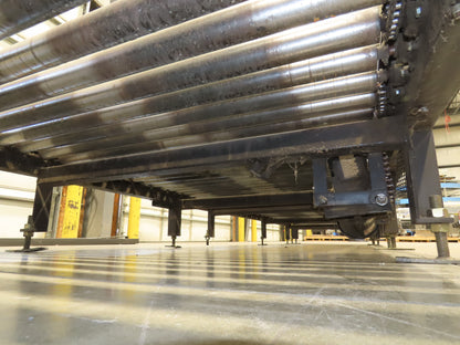 Orion 52"W x 36'L Pallet Conveyor 2.5" Roller with 90° Rotator 3PH Chain Drive