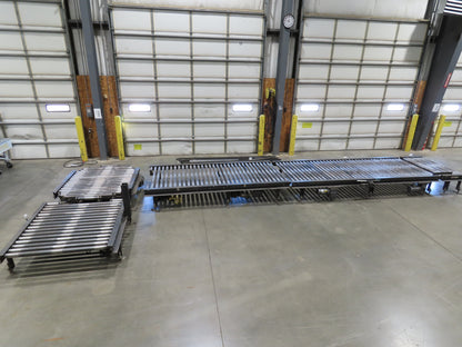 Orion 52"W x 36'L Pallet Conveyor 2.5" Roller with 90° Rotator 3PH Chain Drive
