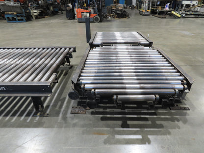 Orion 52"W x 36'L Pallet Conveyor 2.5" Roller with 90° Rotator 3PH Chain Drive
