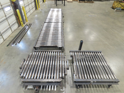 Orion 52"W x 36'L Pallet Conveyor 2.5" Roller with 90° Rotator 3PH Chain Drive