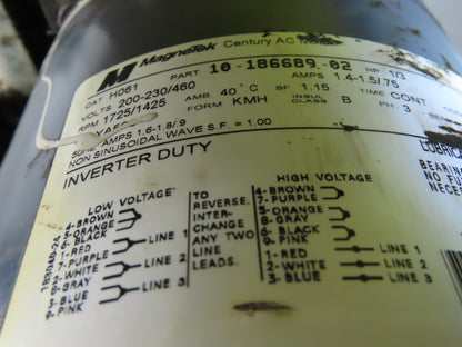 Wardcraft 24"x 10' Portable Incline Belt Conveyor .33Hp 3PH Chain Drive 36FPM