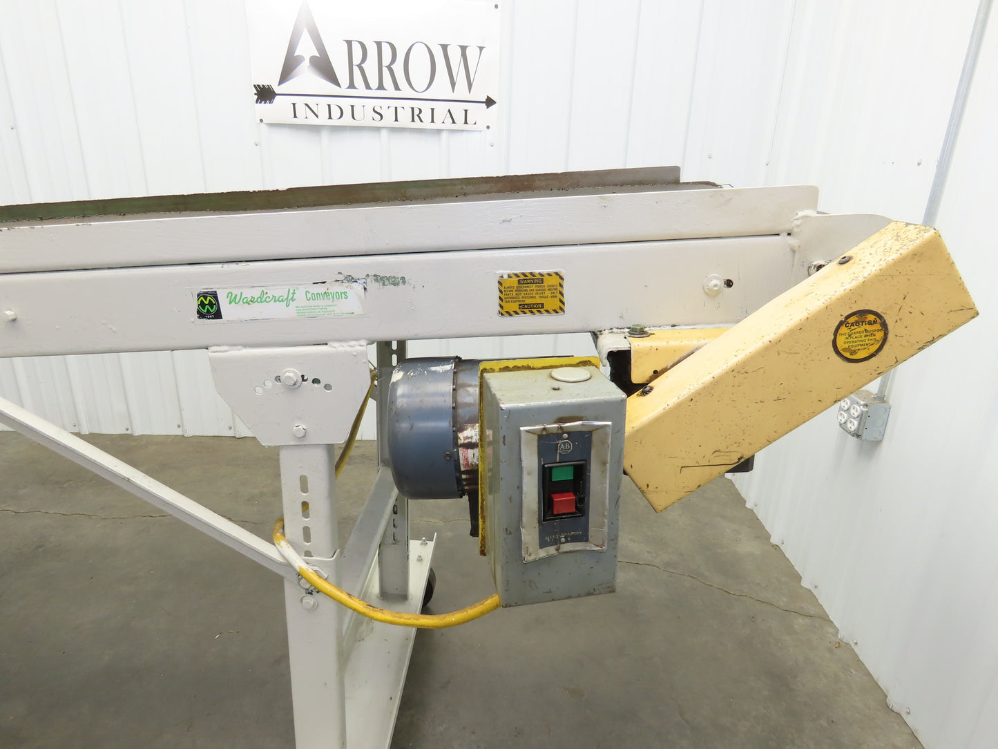 Wardcraft 24"x 10' Portable Incline Belt Conveyor .33Hp 3PH Chain Drive 36FPM