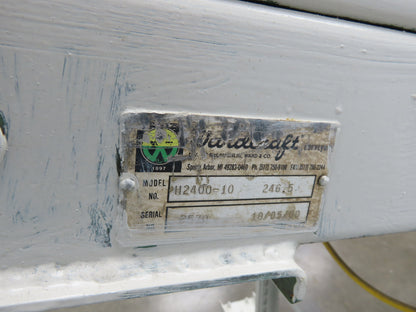 Wardcraft 24"x 10' Portable Incline Belt Conveyor .33Hp 3PH Chain Drive 36FPM