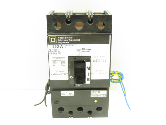 Square D 12-718031-11 Circuit Breaker 250A 600V 3 Pole W/Shunt Trip Type KAAL