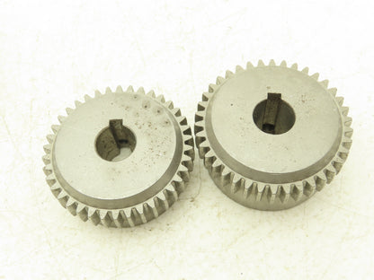 Gear Coupling With Nylon Sleeve Set 18mm Bore Both Sides 1/4" Keyway