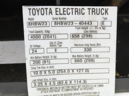 Toyota 1250620/004 Four Battery Charging Tower Off 8HBW23 Pallet Jack READ