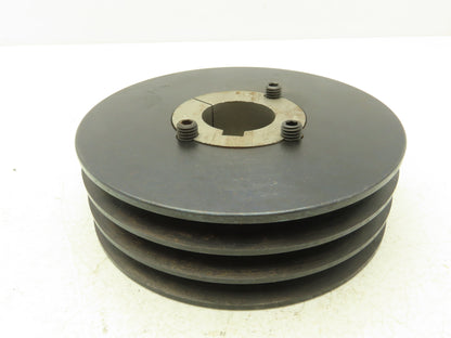 Martin 3B76 3 Groove V-Belt Pulley 8" OD A,B Belt Section 2517 Bushing 1-7/8"