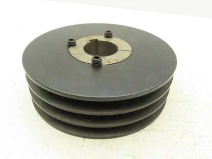 Martin 3B76 3 Groove V-Belt Pulley 8" OD A,B Belt Section 2517 Bushing 1-7/8"