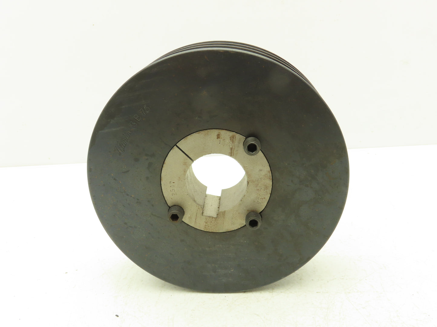 Martin 3B76 3 Groove V-Belt Pulley 8" OD A,B Belt Section 2517 Bushing 1-7/8"