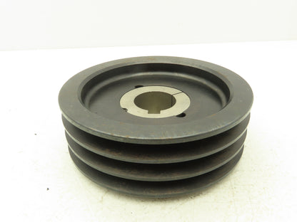 Martin 3B76 3 Groove V-Belt Pulley 8" OD A,B Belt Section 2517 Bushing 1-7/8"